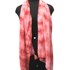 Splendid Beige Tie Dye Muslin Everyday Scarves/Stoles for Women SC100