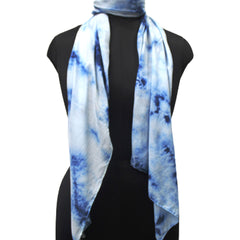 Beautiful Dark Blue Tie Dye Muslin Everyday Scarves/Stoles for Women SC101