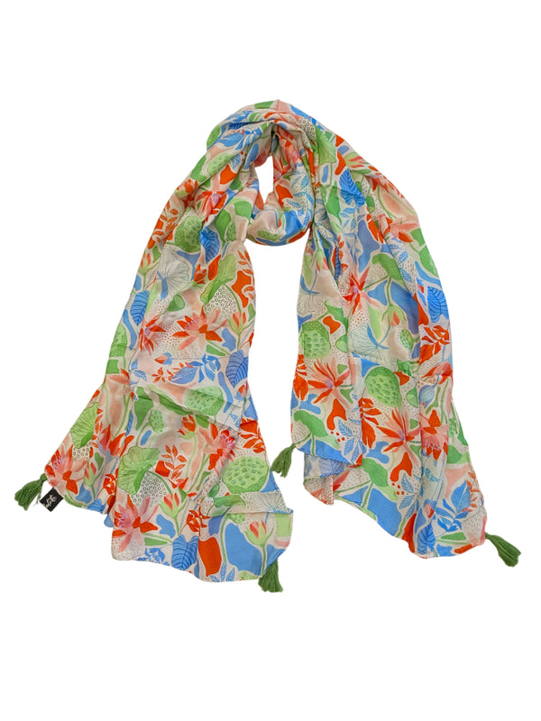 Pleasing Multicolor Printed Muslin Everyday Scarves/Stoles for Women SC109