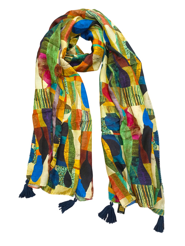 Dazzling Multicolor Printed Muslin Everyday Scarves/Stoles for Women SC110