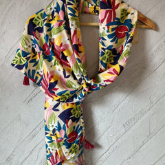 Dazzling Multicolor Printed Muslin Everyday Scarves/Stoles for Women SC111