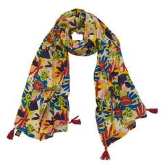 Dazzling Multicolor Printed Muslin Everyday Scarves/Stoles for Women SC111