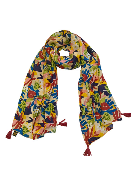 Dazzling Multicolor Printed Muslin Everyday Scarves/Stoles for Women SC111