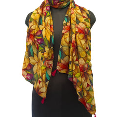 Dazzling Multicolor Printed Muslin Everyday Scarves/Stoles for Women SC113