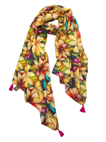 Dazzling Multicolor Printed Muslin Everyday Scarves/Stoles for Women SC113