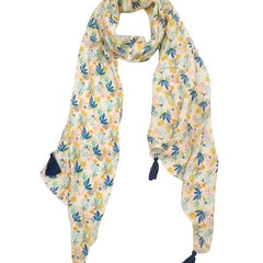 Dazzling White Printed Muslin Everyday Scarves/Stoles for Women SC114