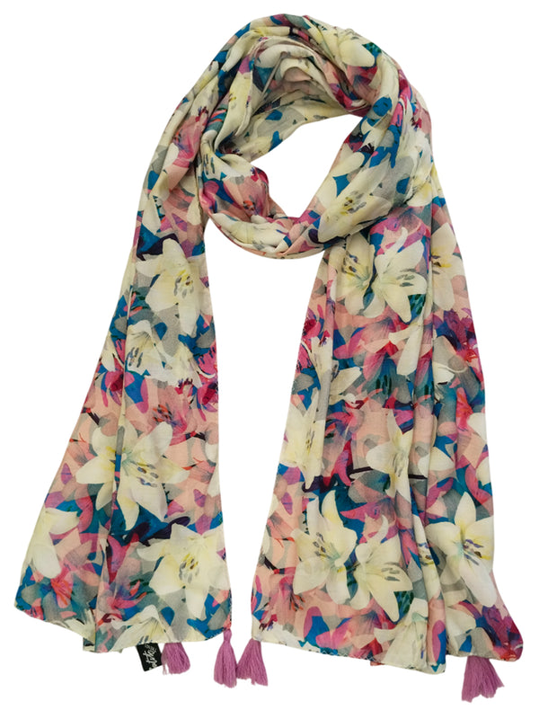 Dazzling Multicolor Printed Muslin Everyday Scarves/Stoles for Women SC116