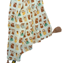 Dazzling Beige Printed Muslin Everyday Scarves/Stoles for Women SC117