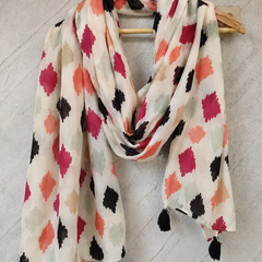 Dazzling Multicolor Printed Muslin Everyday Scarves/Stoles for Women SC118