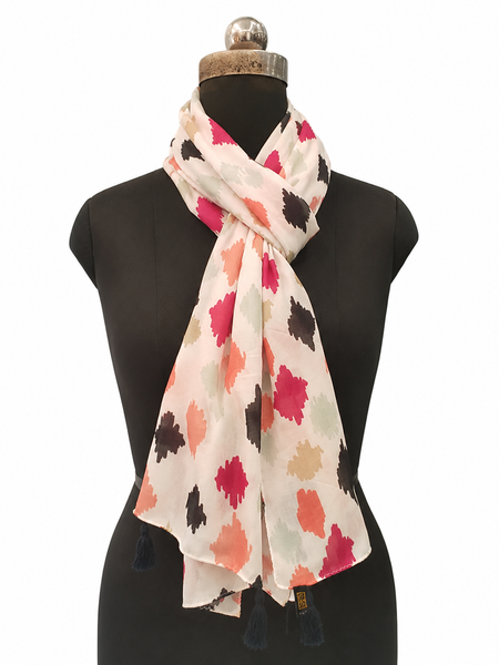 Dazzling Multicolor Printed Muslin Everyday Scarves/Stoles for Women SC118