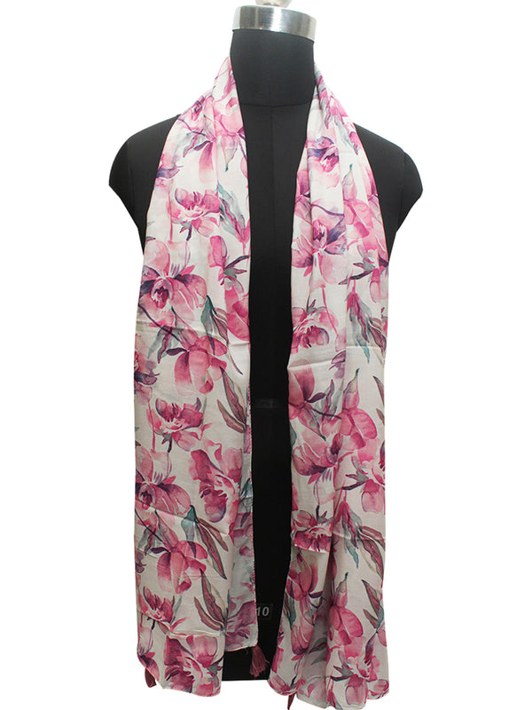 Dazzling Multicolor Printed Muslin Designer Scarves/Stoles for Women SC11