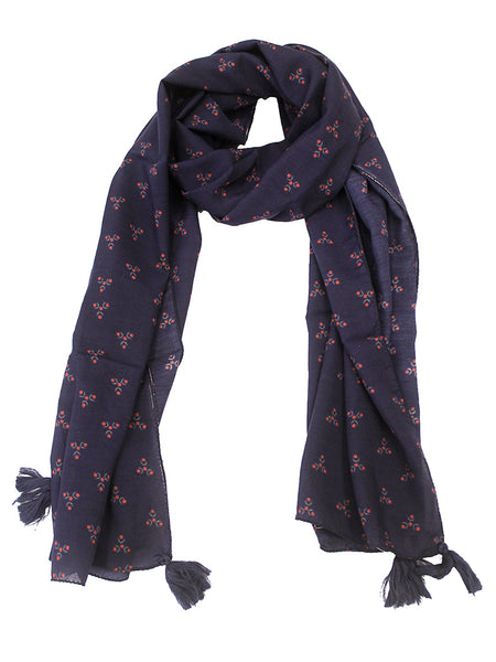 Pleasing Blue  Printed Muslin Lightweight Scarves/Stoles for Women SC13