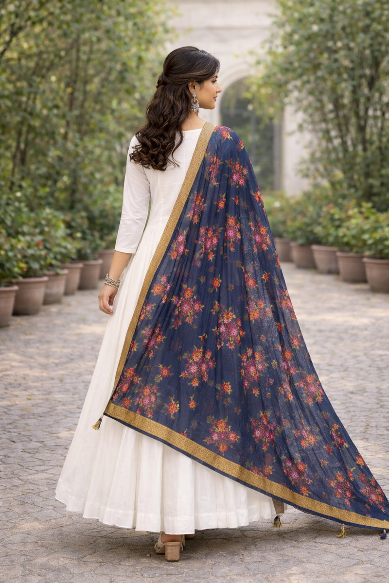 Desi Butik 's Floral Embroidered Dupatta DB2250