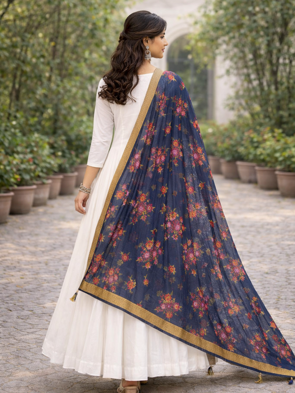 Desi Butik 's Floral Embroidered Dupatta DB2250