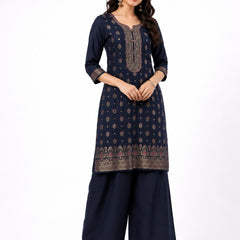 Women's Festive Embroidered Kurta Set with Dupatta