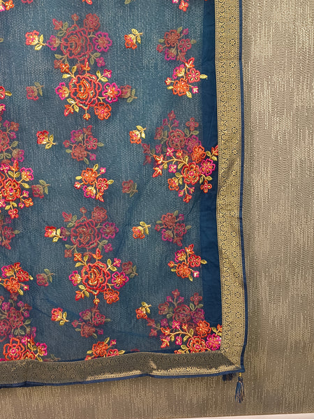 Desi Butik 's Floral Embroidered Dupatta DB2250