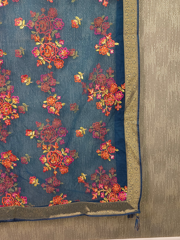 Desi Butik 's Floral Embroidered Dupatta DB2250