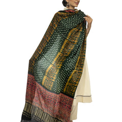 Multicolor Women's Gaji Silk Dupatta suitable for All Occasions