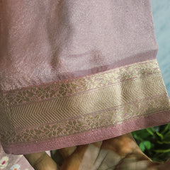 Women's Pink Embroidered Cotton Silk Kurta Set with Dupatta
