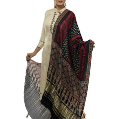 Multicolor Women's Gaji Silk Dupatta suitable for All Occasions
