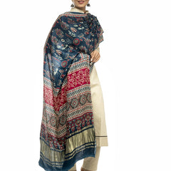 Multicolor Women's Gaji Silk Dupatta suitable for All Occasions
