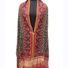 Multicolor Women's Gaji Silk Dupatta suitable for All Occasions