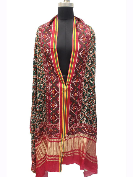 Multicolor Women's Gaji Silk Dupatta suitable for All Occasions