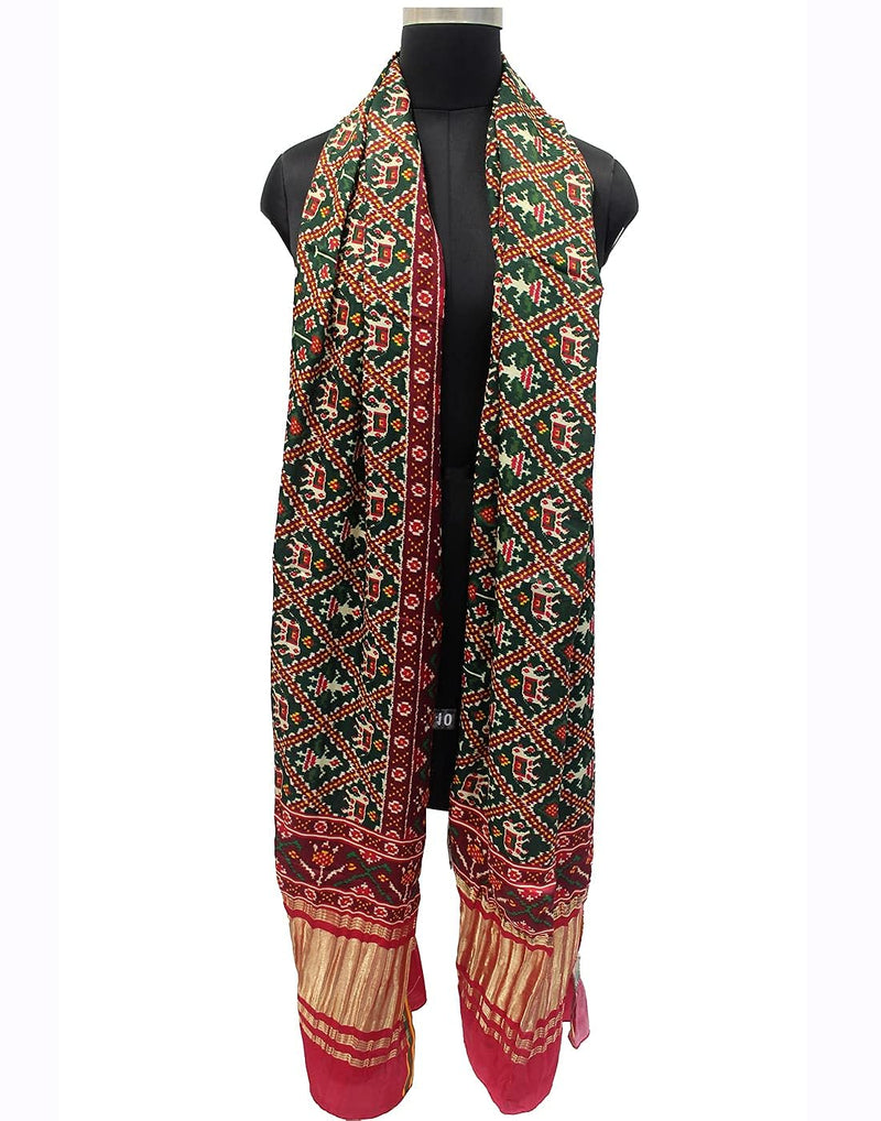 Multicolor Women's Gaji Silk Dupatta suitable for All Occasions
