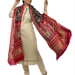 Multicolor Women's Gaji Silk Dupatta suitable for All Occasions