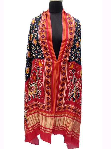 Multicolor Women's Gaji Silk Dupatta suitable for All Occasions