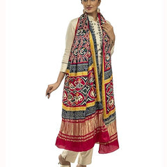 Multicolor Women's Gaji Silk Dupatta suitable for All Occasions