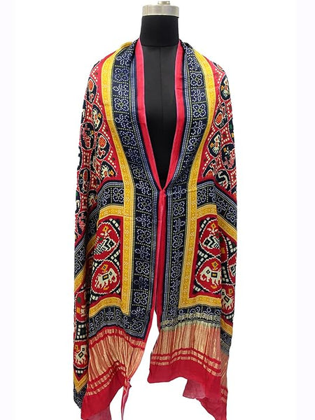 Multicolor Women's Gaji Silk Dupatta suitable for All Occasions