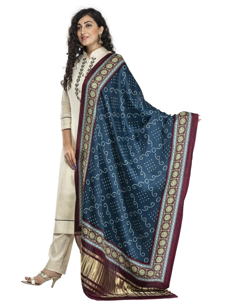 Morpeach Women's Gaji Silk Dupatta suitable for  All Occasions