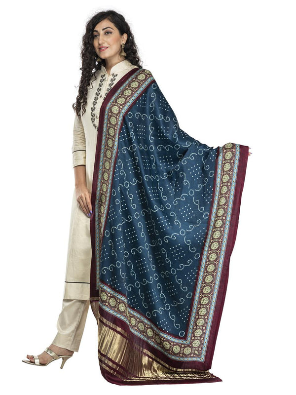 Morpeach Women's Gaji Silk Dupatta suitable for  All Occasions