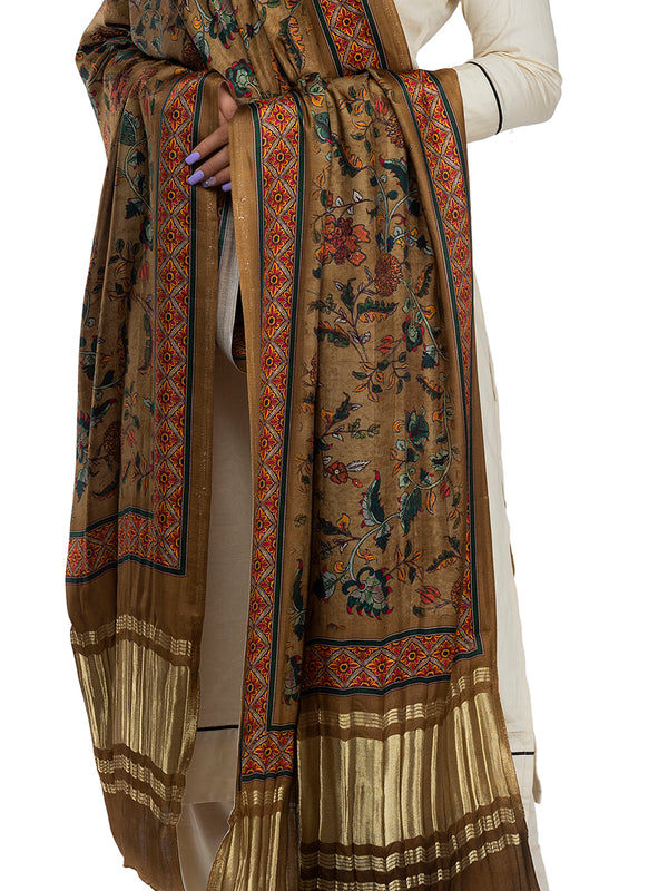 Multicolor Women's Gaji Silk Dupatta suitable for  All Occasions