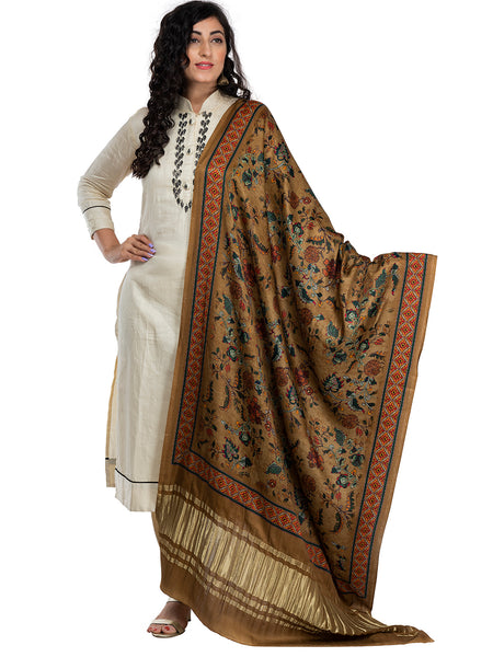 Multicolor Women's Gaji Silk Dupatta suitable for  All Occasions