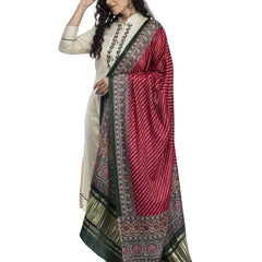 Red  Women's Gaji Silk Dupatta suitable for All Occasions