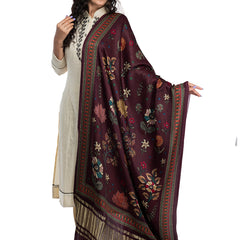 Maroon Women's Gaji Silk Dupatta suitable for All Occasions