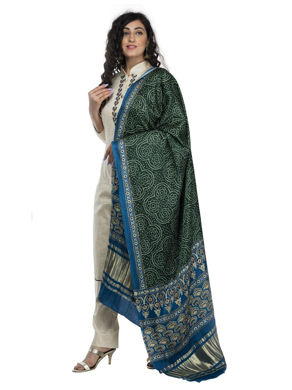 Multicolor Women's Gaji Silk Dupatta suitable for All Occasions