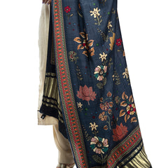 Multicolor Women's Gaji Silk Dupatta suitable for Navratri, Diwali & All Occasions DB2043