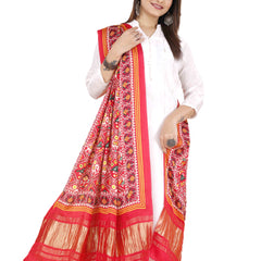 Mustard Yellow Women's Gaji Silk Dupatta suitable for Navratri, Diwali & All Occasions DB2087