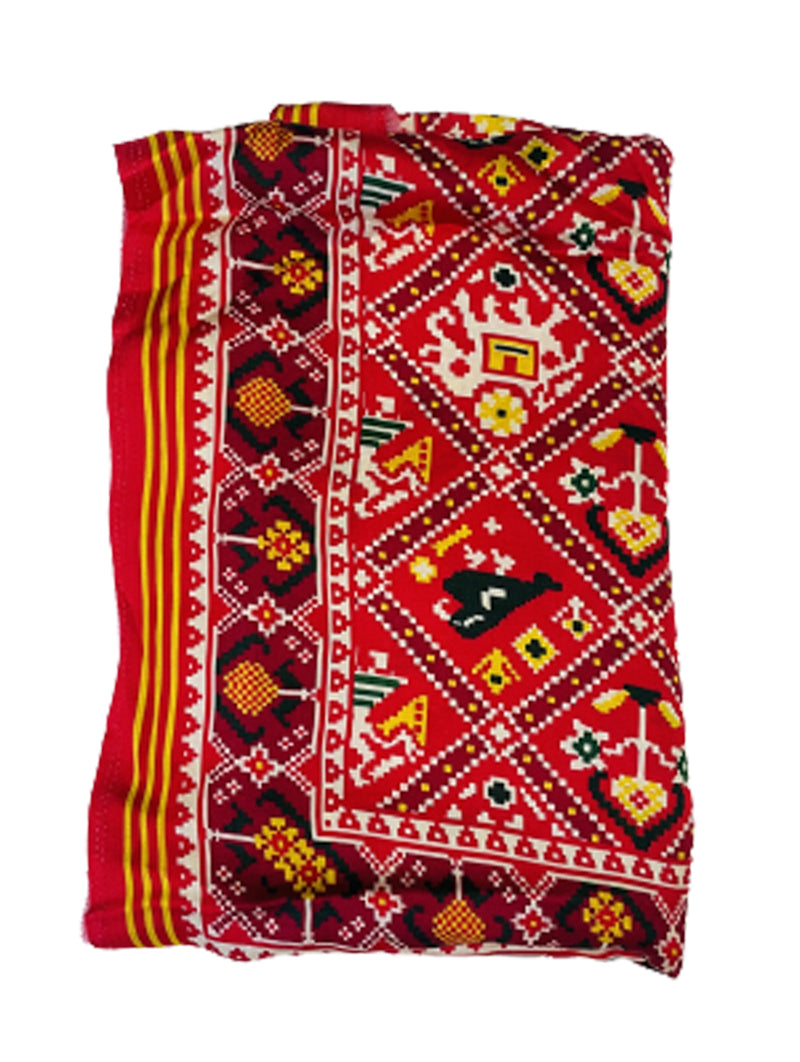 Mustard Yellow Women's Gaji Silk Dupatta suitable for Navratri, Diwali & All Occasions DB2087
