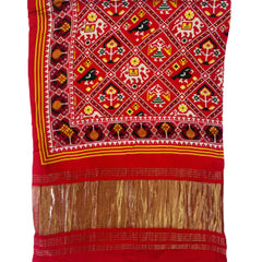 Mustard Yellow Women's Gaji Silk Dupatta suitable for Navratri, Diwali & All Occasions DB2087