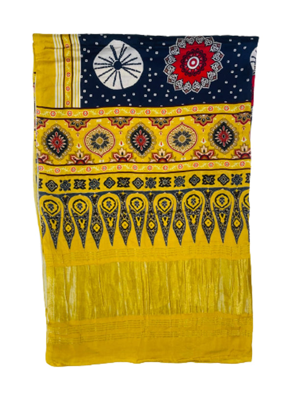 Blue Women's Gaji Silk Dupatta suitable for Navratri, Diwali & All Occasions DB2090