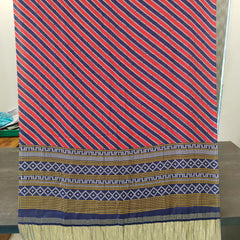 Red Women's Gaji Silk Dupatta suitable for Navratri, Diwali & All Occasions DB2098