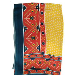 Yellow Women's Gaji Silk Dupatta suitable for Navratri, Diwali & All Occasions DB2099