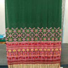 Green Women's Gaji Silk Dupatta suitable for All Occasions