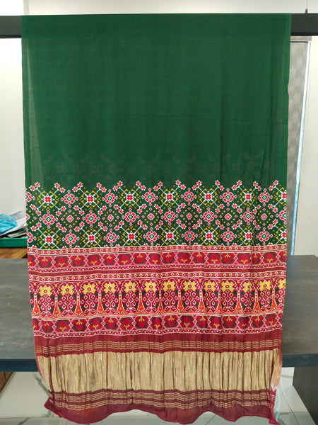 Green Women's Gaji Silk Dupatta suitable for All Occasions