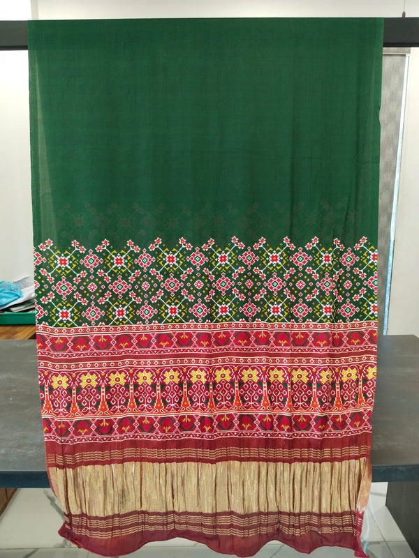 Green Women's Gaji Silk Dupatta suitable for All Occasions