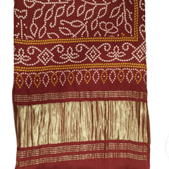 Maroon Women's Gaji Silk Dupatta suitable for All Occasions